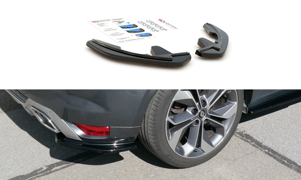 Street+ Heck Ansatz Flaps passend für Renault Megane Mk.4 GT-Line schwarz Hochglanz