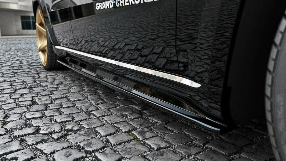Street+ Seitenschweller Leisten passend für Jeep Grand Cherokee WK2 Summit FL schwarz matt