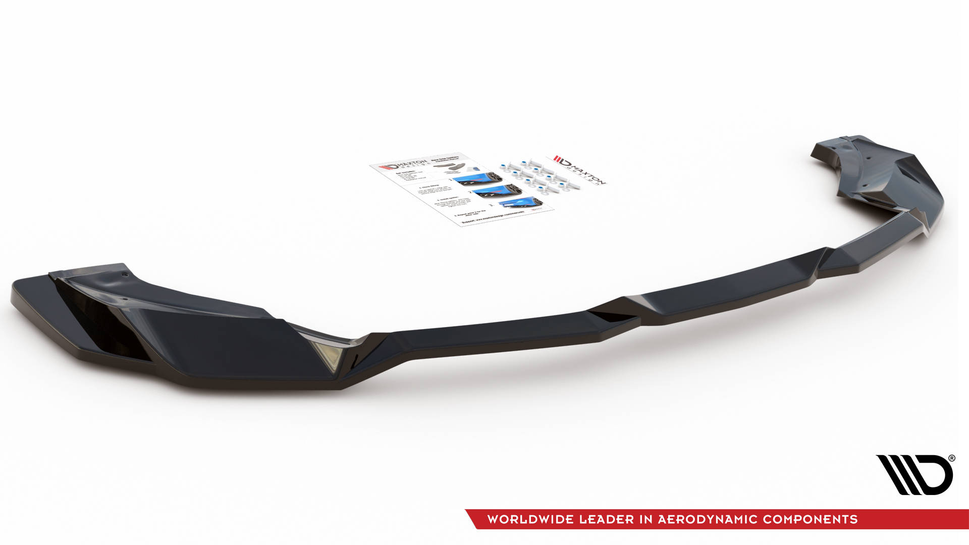 Street+ Mittlerer Diffusor Heck Ansatz passend für Chevrolet Corvette C8 schwarz Hochglanz