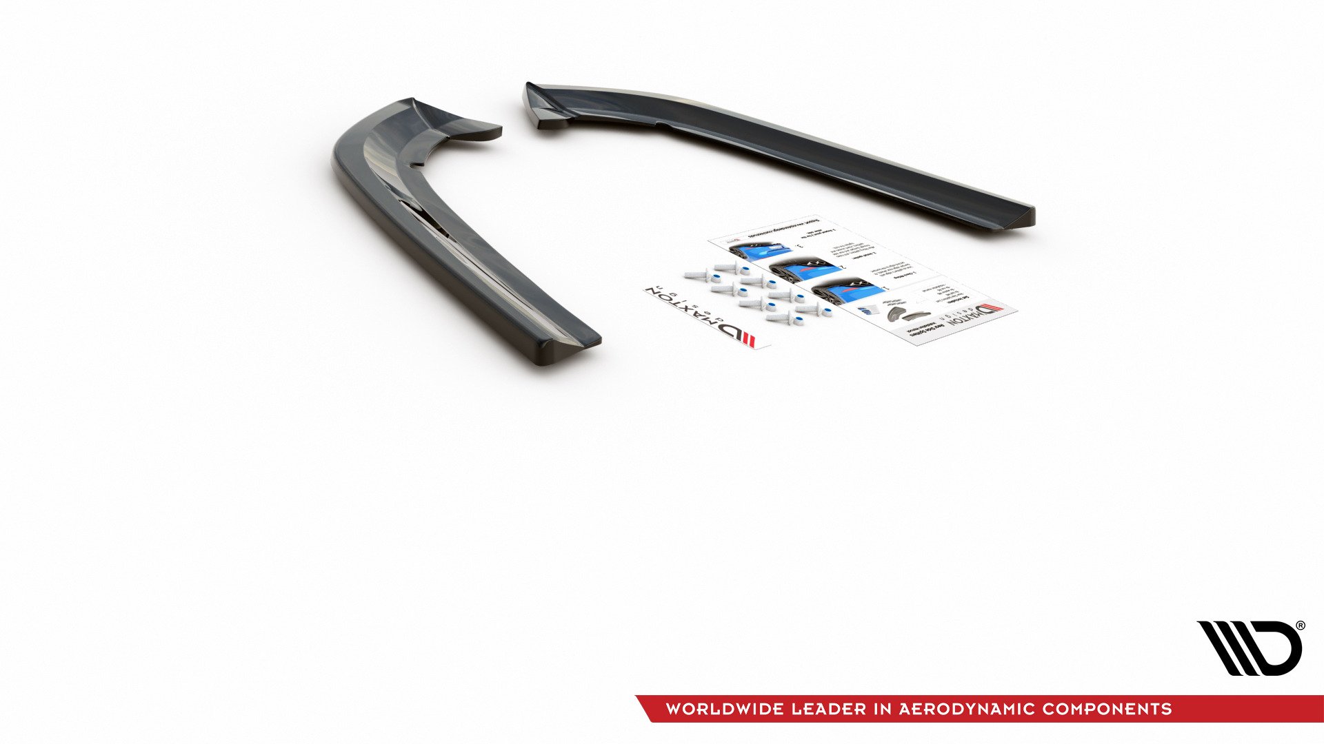 Heck Ansatz Flaps Diffusor für Ford Mondeo Vignale Mk5 Facelift schwarz matt