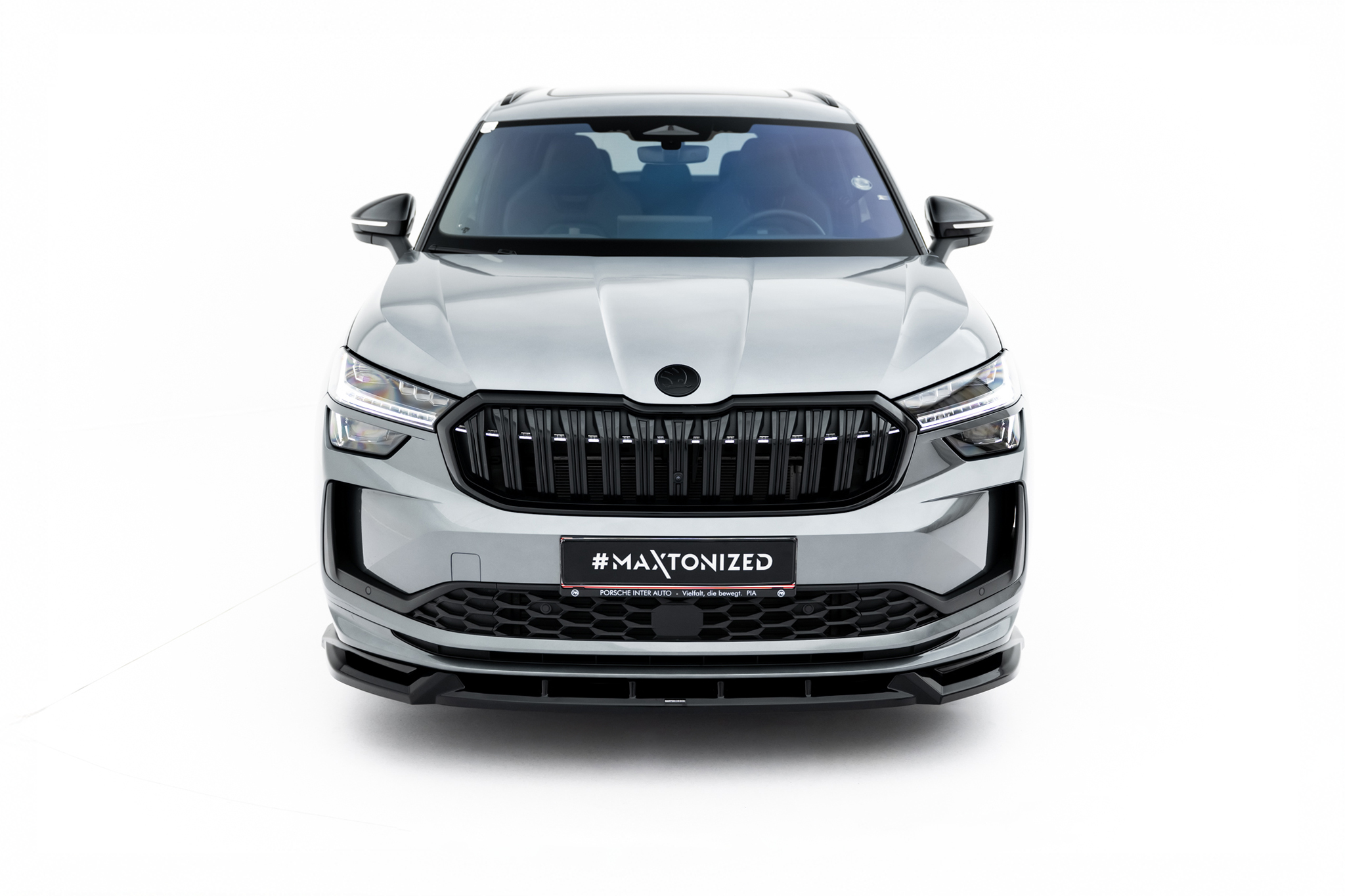 Street+ Spoilerlippe Front Ansatz V.1 passend für Skoda Kodiaq Sportline Mk2 schwarz Hochglanz