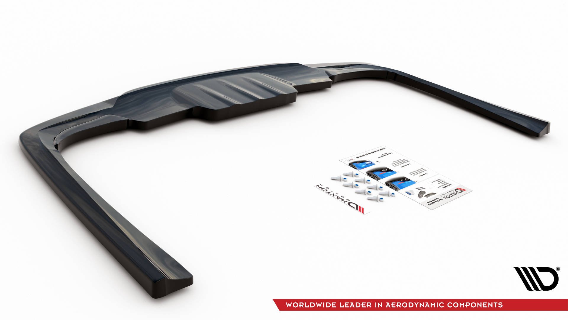 Street+ Mittlerer Diffusor Heck Ansatz passend für Mercedes E W213 schwarz Hochglanz