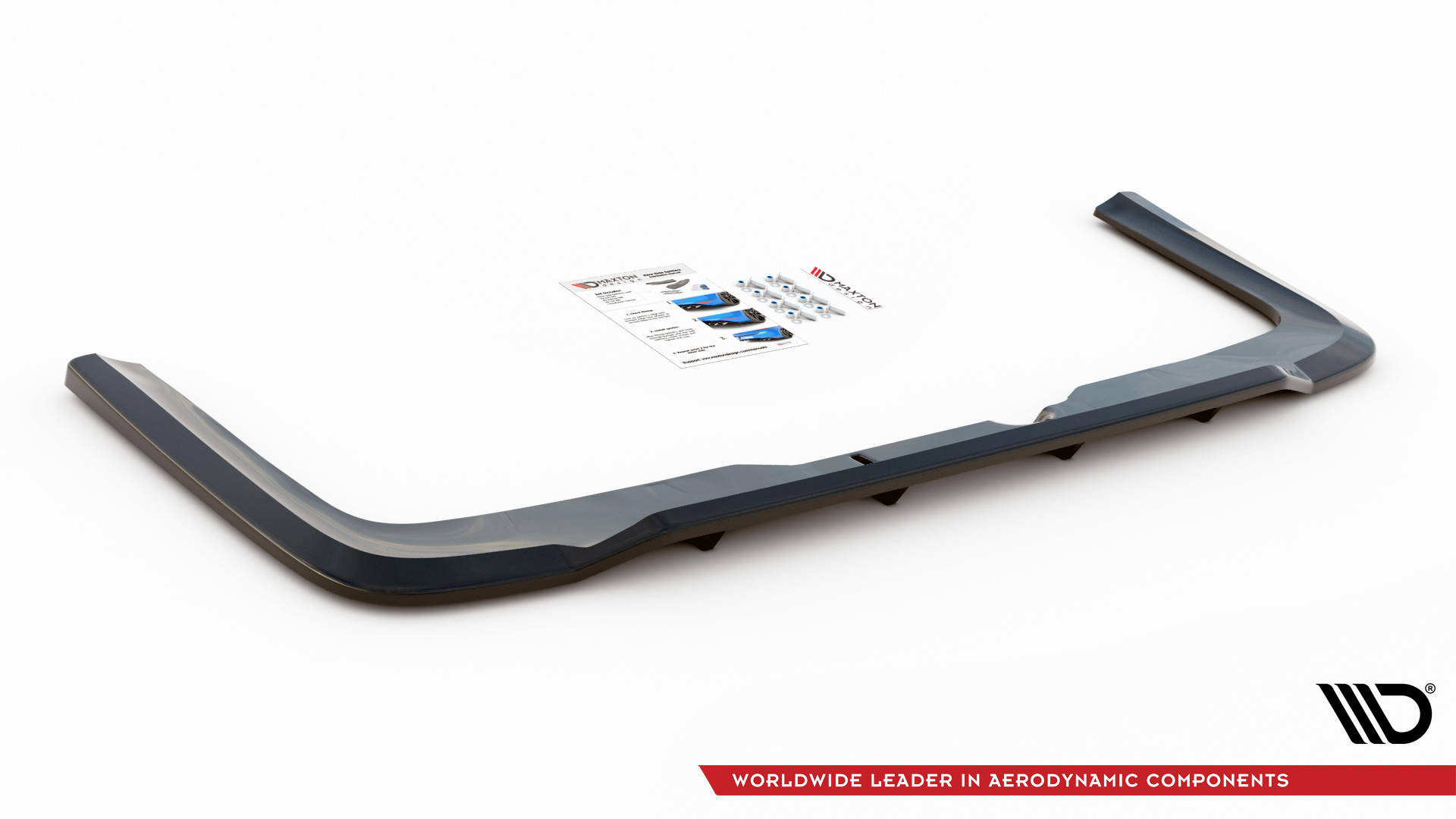 Street+ Mittlerer Diffusor RACE Heck Ansatz passend für Mercedes V-Klasse AMG-Line W447 FL schwarz Hochglanz