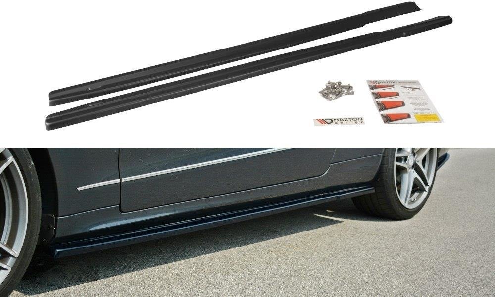 Seitenschweller Ansatz für Mercedes E W212 schwarz matt