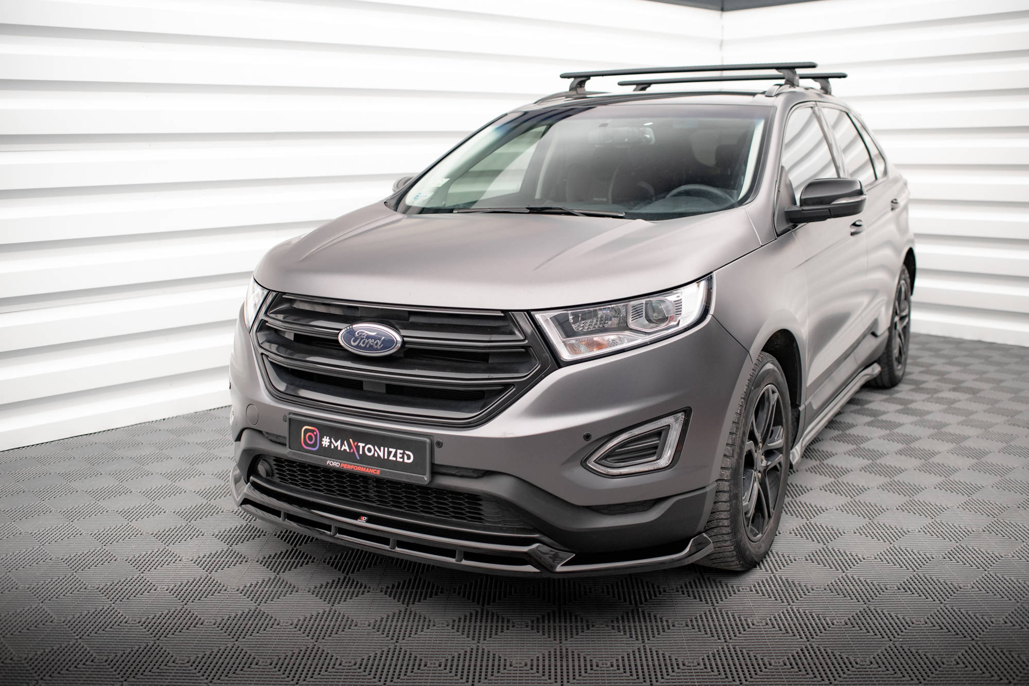 Street+ Spoilerlippe Front Ansatz passend für Ford Edge Mk2 schwarz Hochglanz