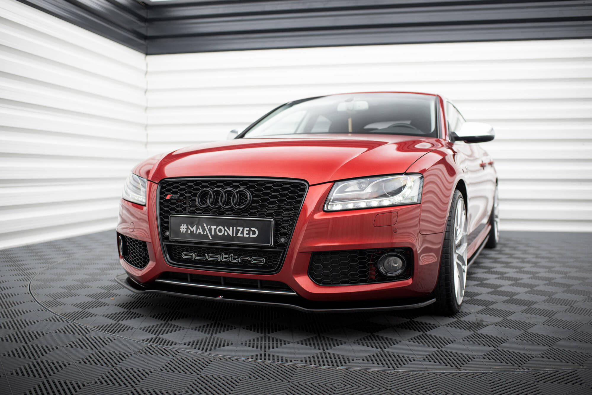 Street+ Spoilerlippe Front Ansatz passend für Audi S5 / A5 S-Line 8T schwarz Hochglanz