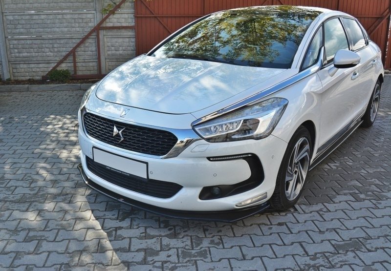 Street+ Spoilerlippe Front Ansatz V.2 passend für Citroen DS5 schwarz Hochglanz