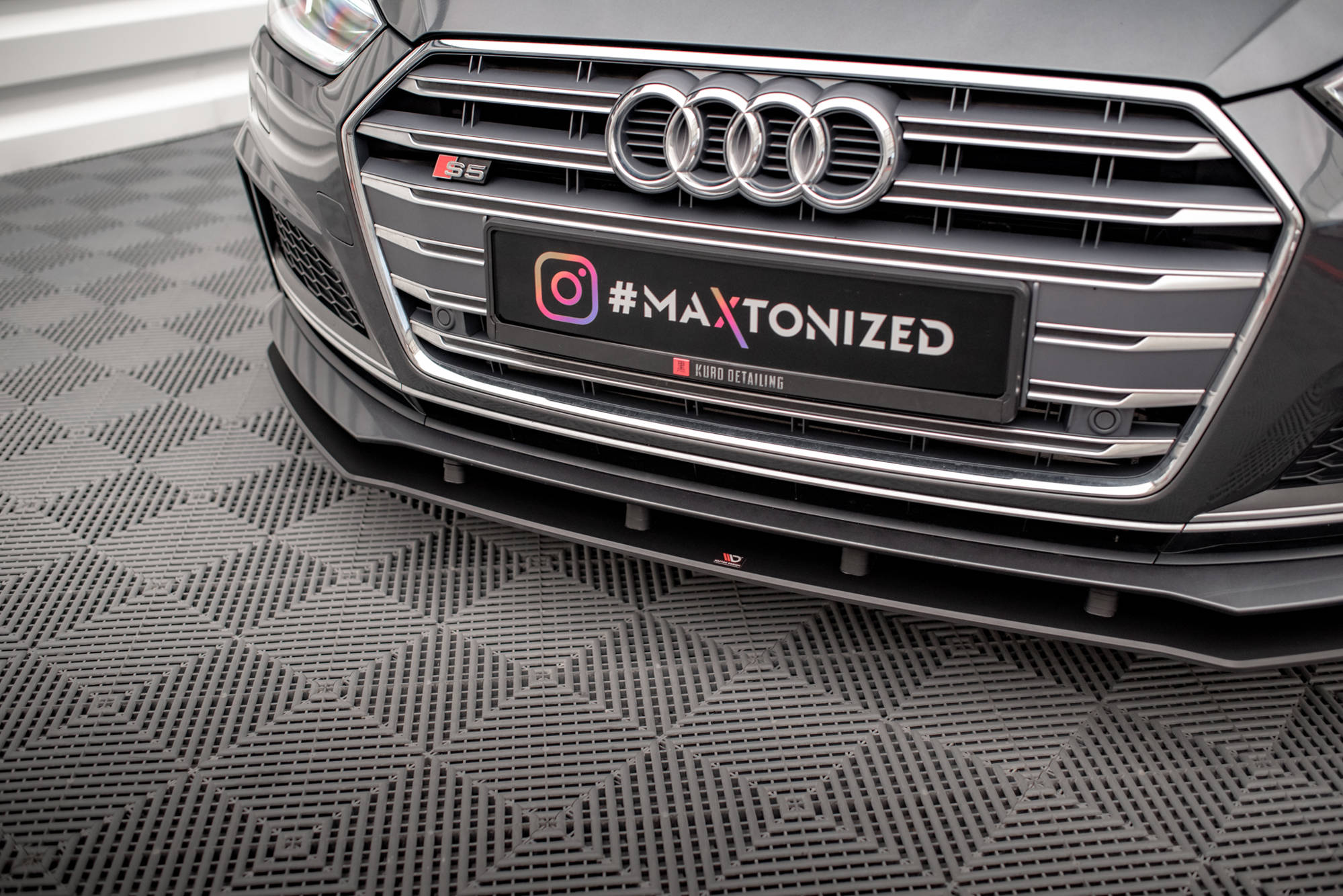 Street Pro Spoilerlippe Front Ansatz passend für Audi A5 S-Line / S5 Coupe / Sportback F5 rot