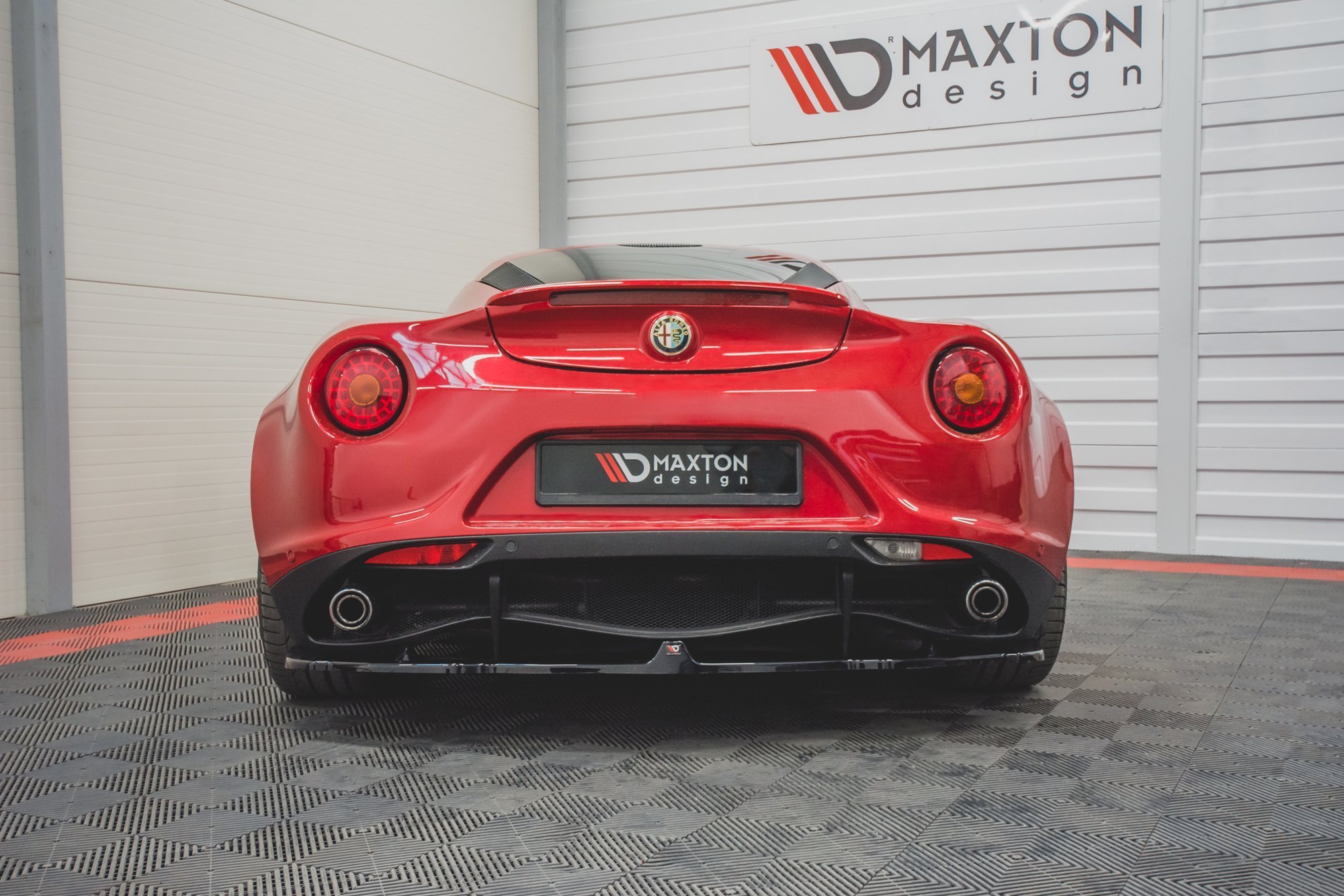 Heckansatz Alfa Romeo 4C schwarz Hochglanz