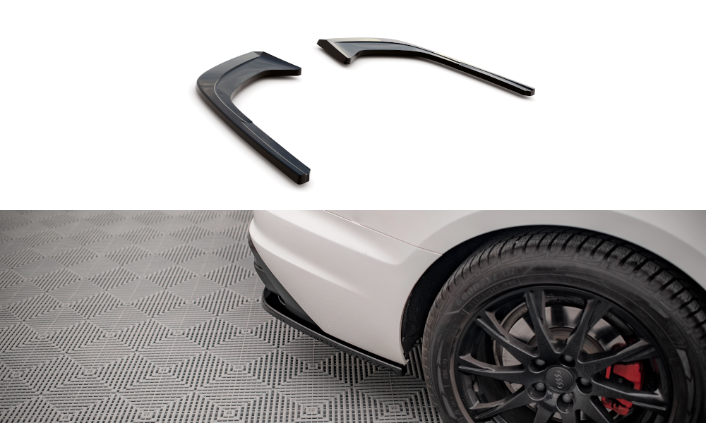 Street+ Heck Ansatz Flaps passend für Audi A4 B9 FL schwarz Hochglanz