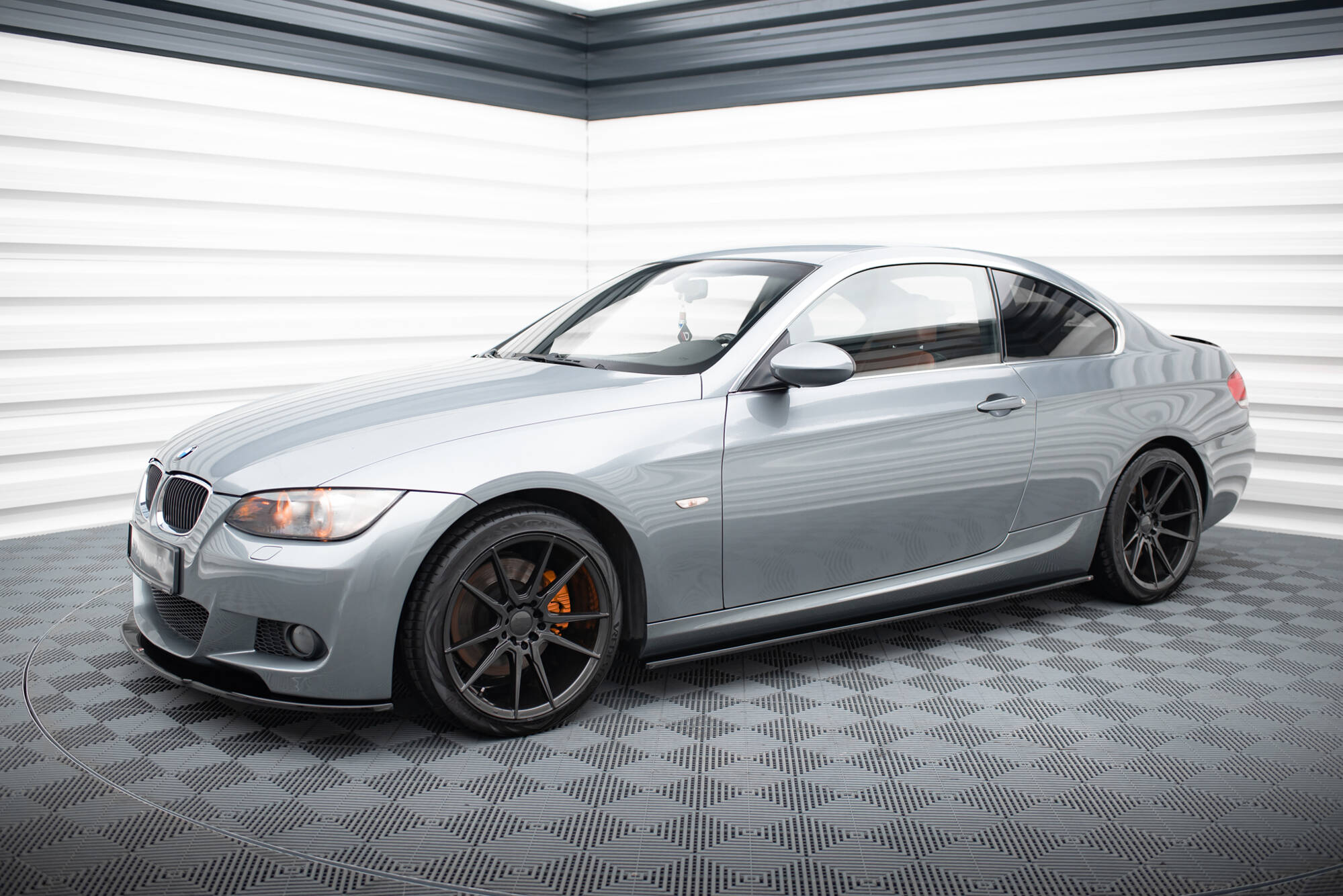 Street+ Seitenschweller Leisten passend für BMW 3er E92 M-Paket schwarz Hochglanz