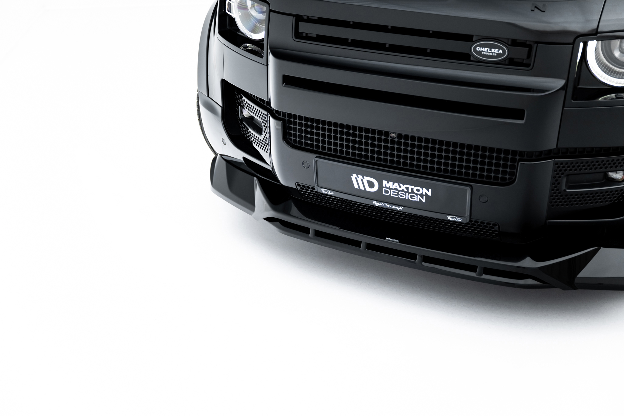 Street+ Spoilerlippe Front Ansatz passend für Land Rover Defender Mk4 schwarz Hochglanz