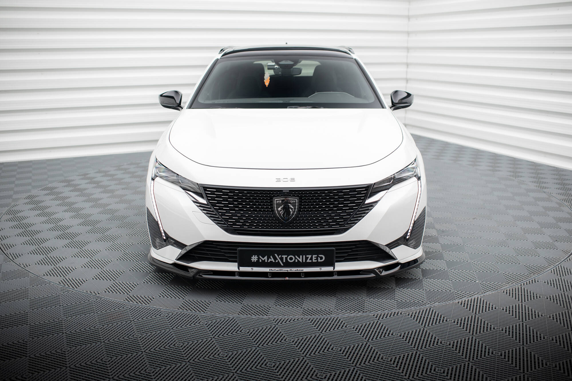 Street+ Spoilerlippe Front Ansatz passend für Peugeot 308 GT Mk3 schwarz Hochglanz