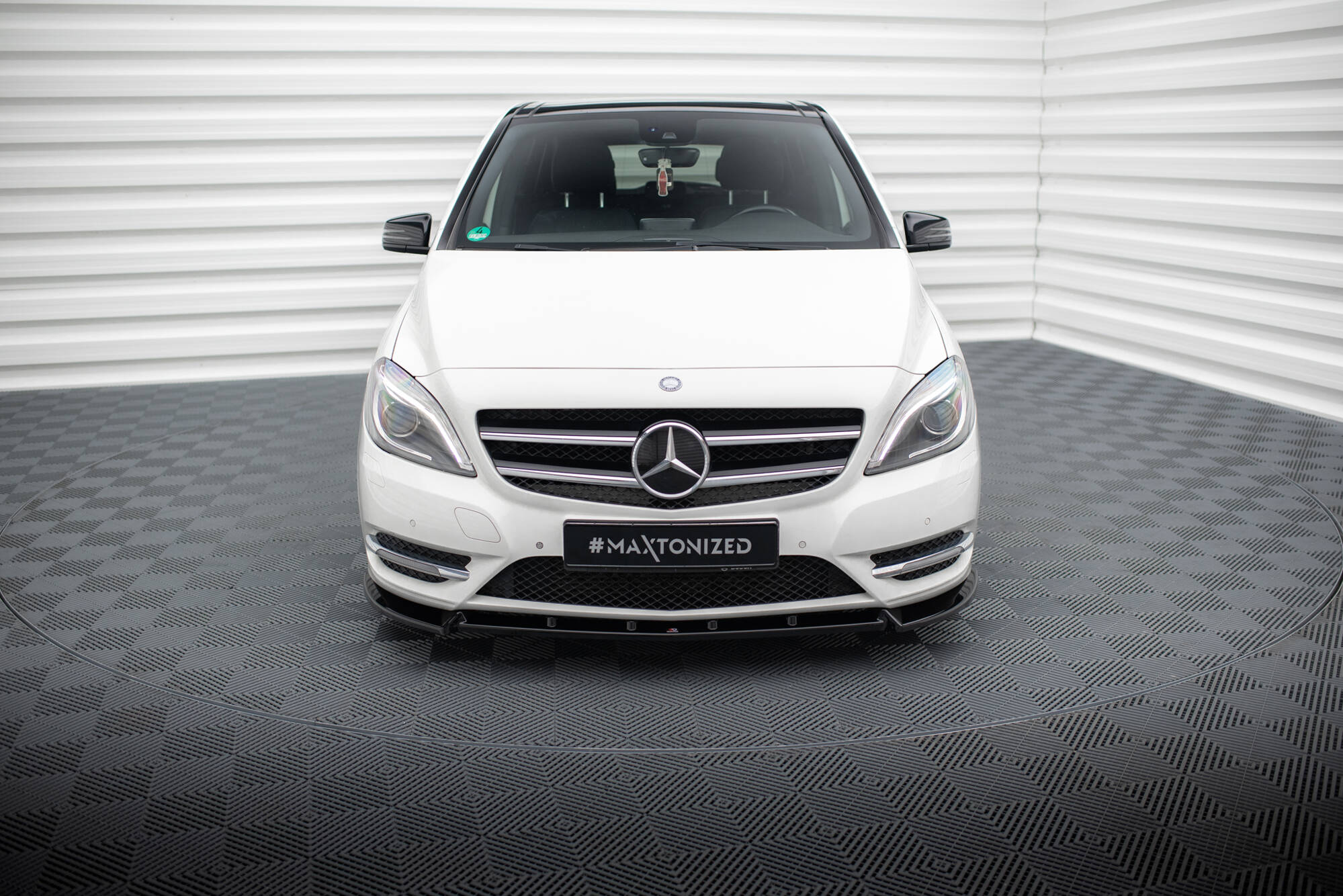 Street+ Spoilerlippe Front Ansatz passend für Mercedes B W246 schwarz Hochglanz