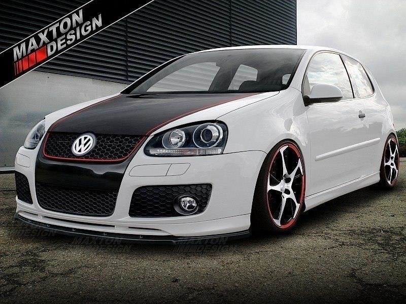 Street+ Spoilerlippe Front Ansatz passend für VW Golf 5 GTI VOTEX schwarz Hochglanz