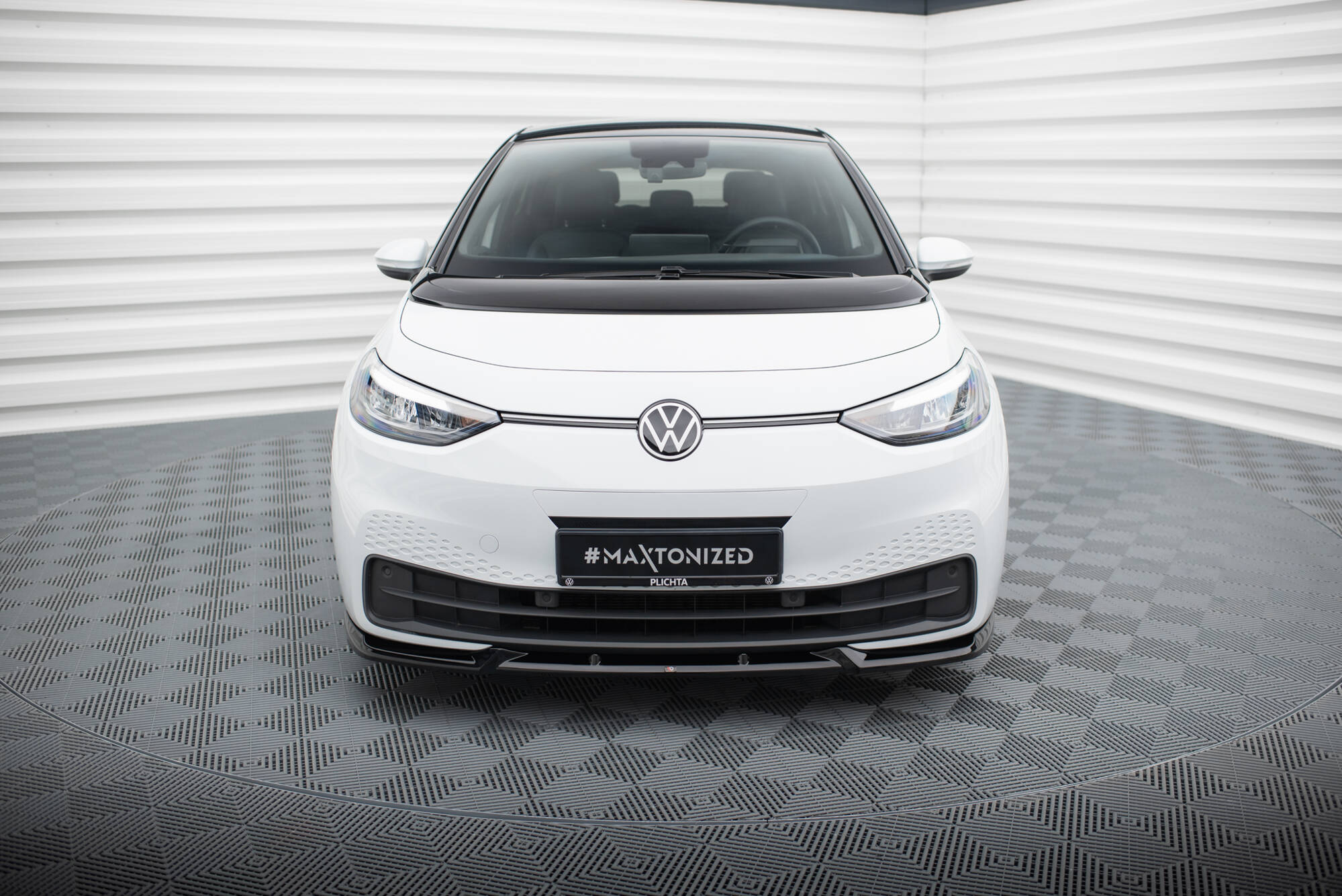 Street+ Spoilerlippe Front Ansatz V.2 passend für VW ID.3 Mk1 schwarz Hochglanz