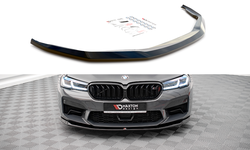 Street+ Spoilerlippe Front Ansatz V.3 passend für BMW M5 F90 FL schwarz Hochglanz