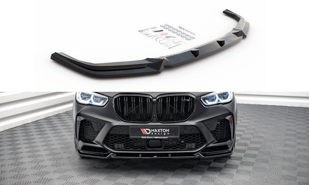 Street+ Spoilerlippe Front Ansatz V.1 passend für BMW X5M F95 schwarz Hochglanz