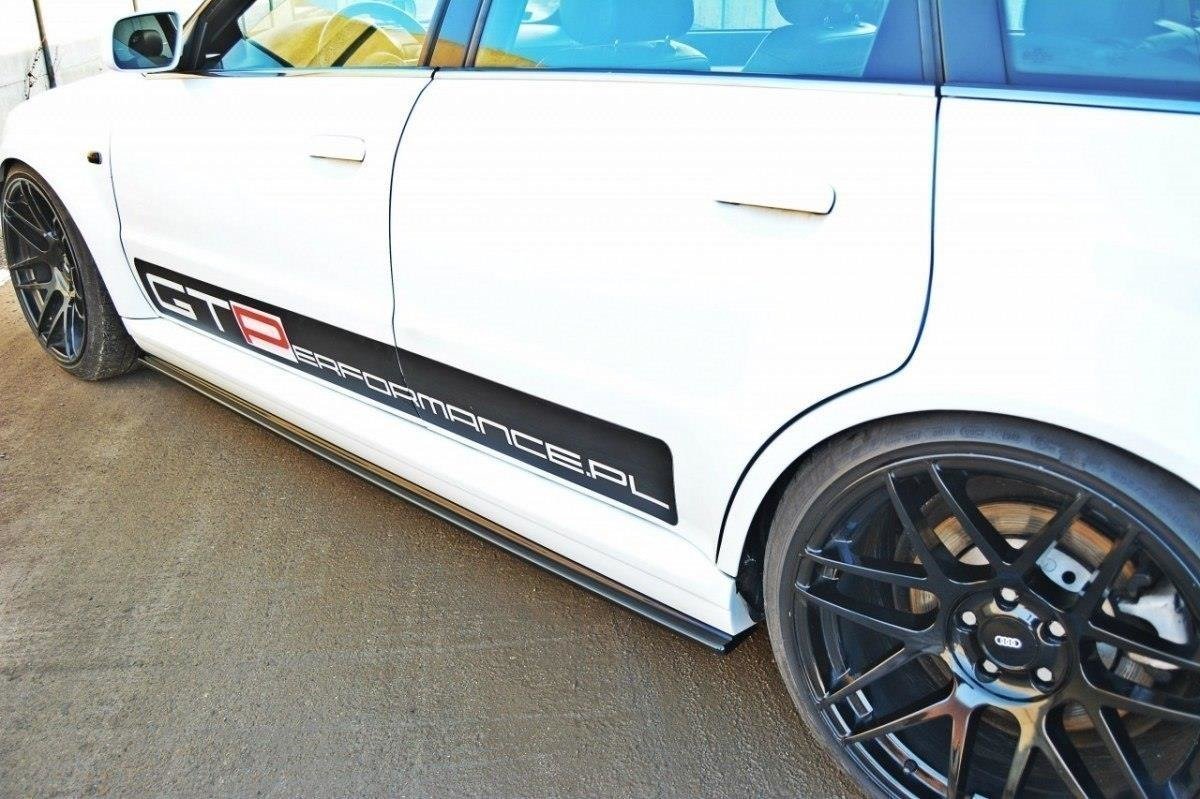 Street+ Seitenschweller Leisten passend für Audi RS4 B5 schwarz Hochglanz