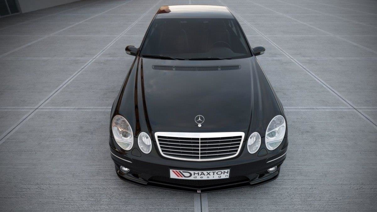Street+ Spoilerlippe Front Ansatz passend für Mercedes E W211 AMG FL schwarz Hochglanz
