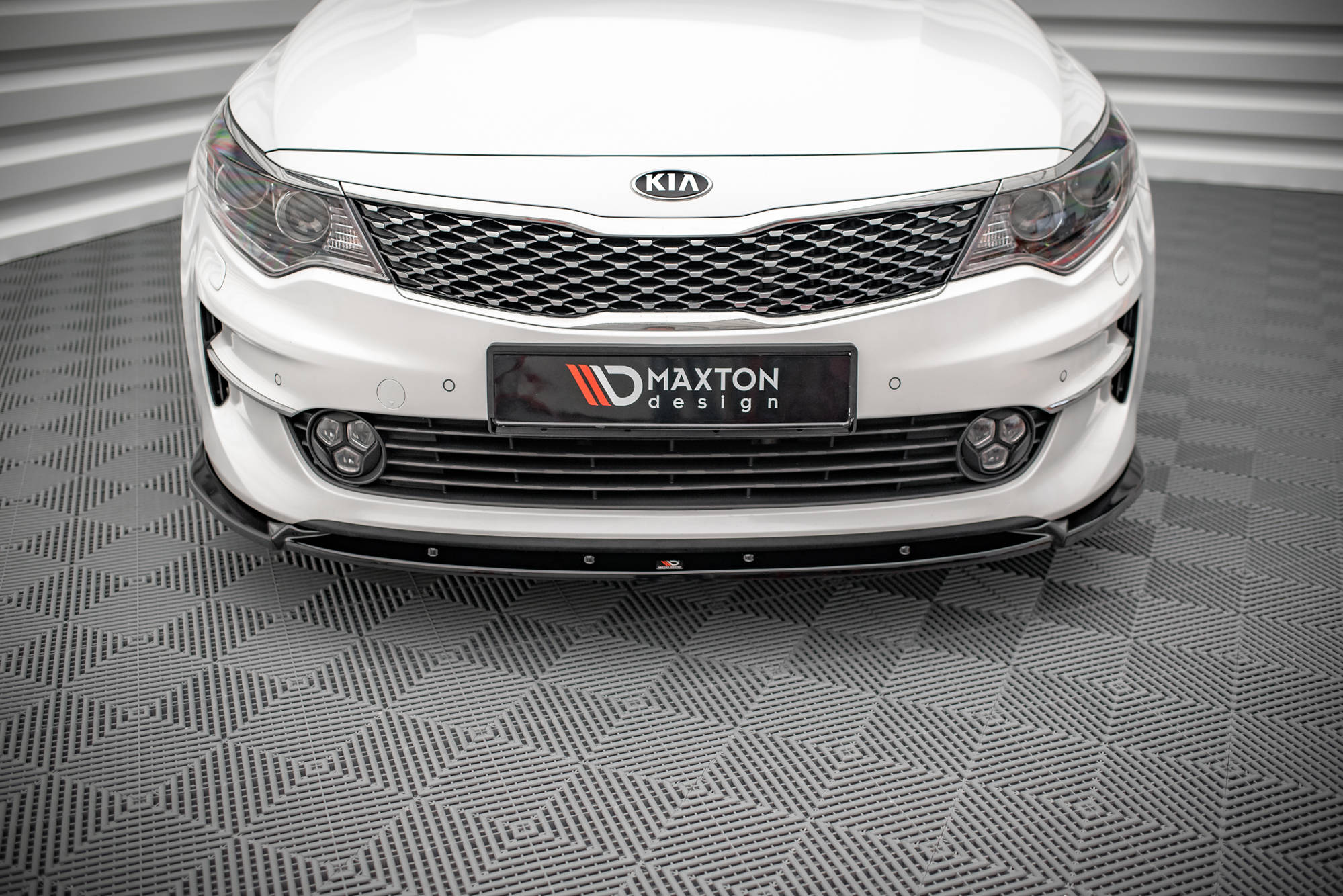 Street+ Spoilerlippe Front Ansatz V.1 passend für Kia Optima Mk4 schwarz Hochglanz