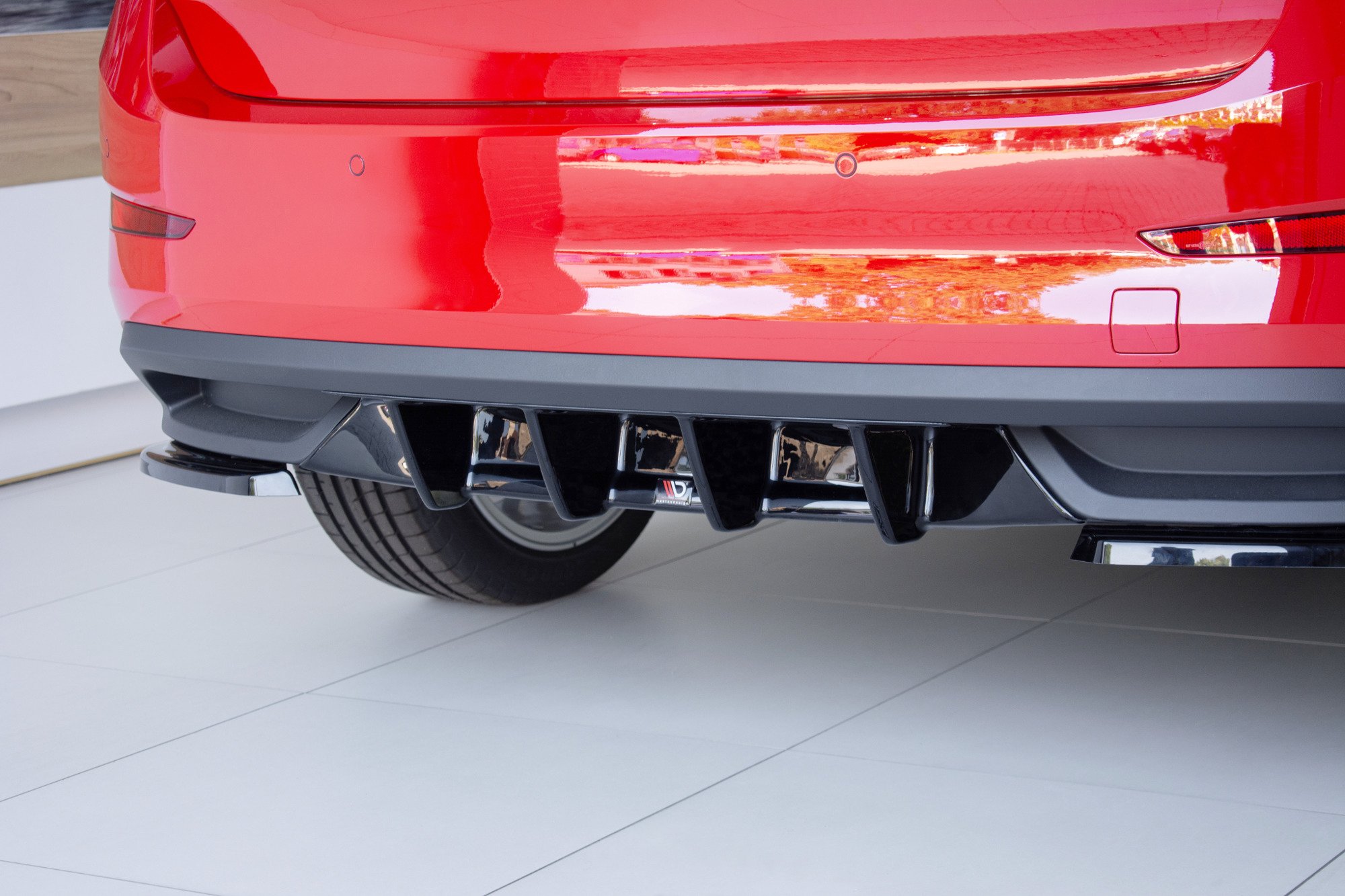 Diffusor Heck Ansatz für Skoda Scala schwarz Hochglanz