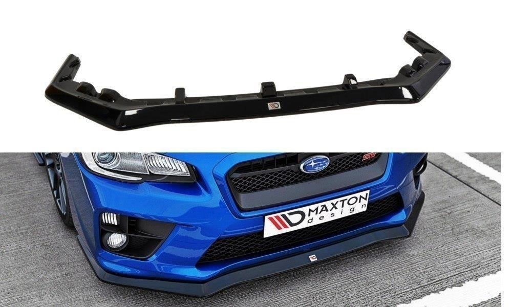 Street+ Spoilerlippe Front Ansatz passend für Subaru Impreza MK4 WRX STI V.1 schwarz Hochglanz