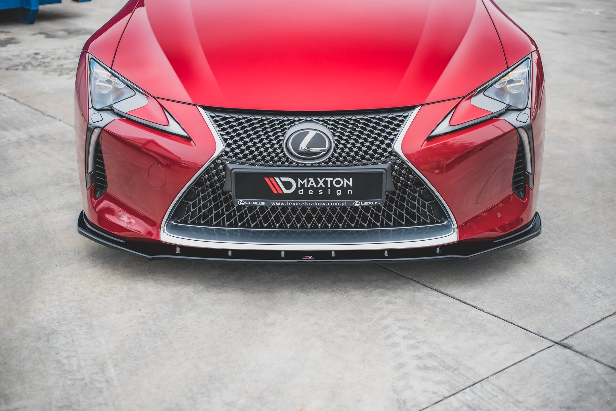 Street+ Spoilerlippe Front Ansatz V.1 passend für Lexus LC 500 schwarz Hochglanz