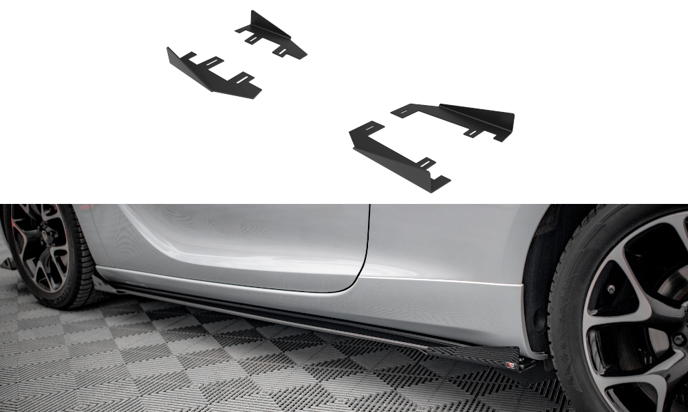 Seitenschweller Flaps passend für Opel Astra GTC OPC-Line J schwarz Hochglanz
