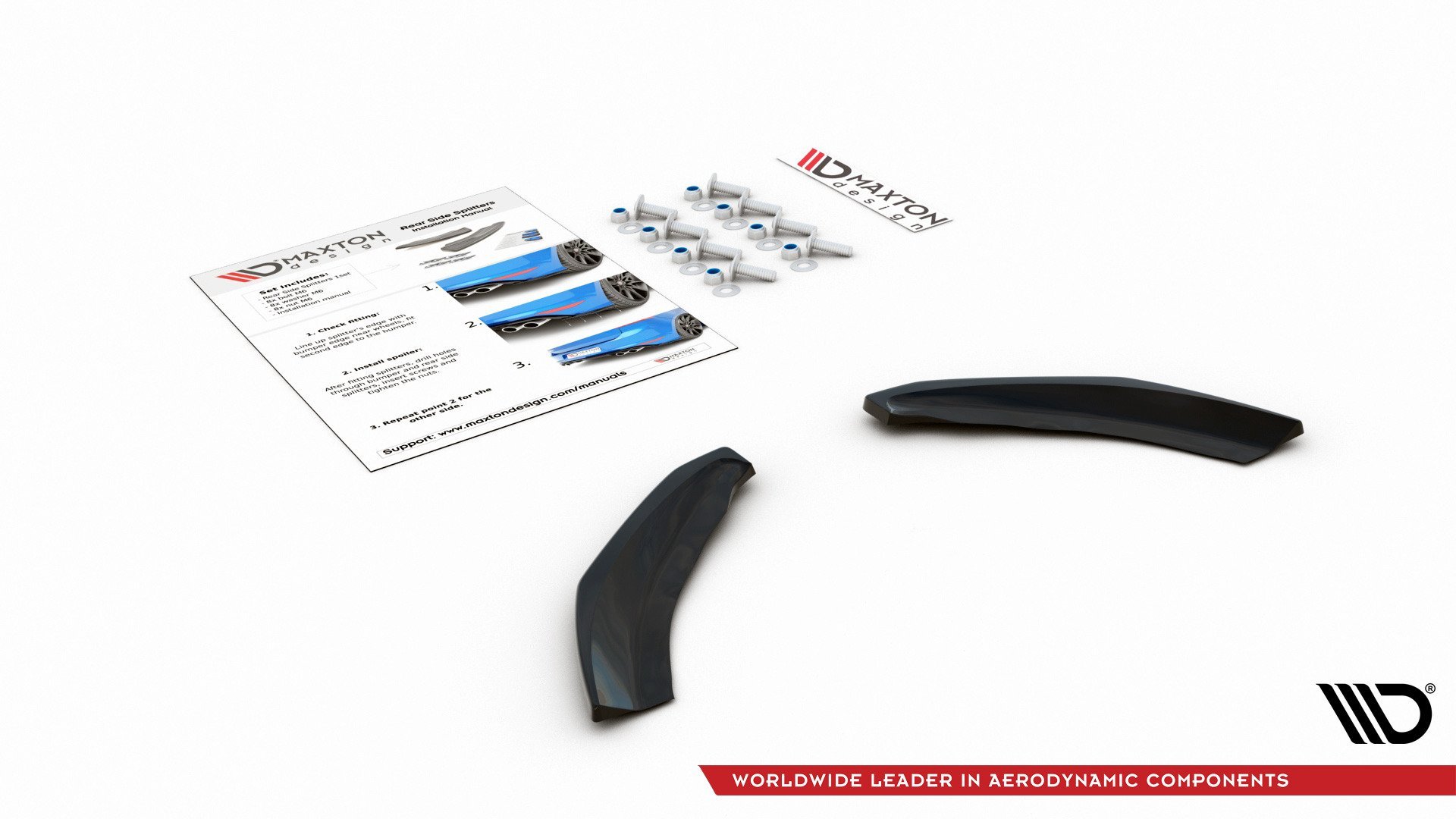 Heck Ansatz Flaps Diffusor für VW Polo GTI Mk6 schwarz Hochglanz