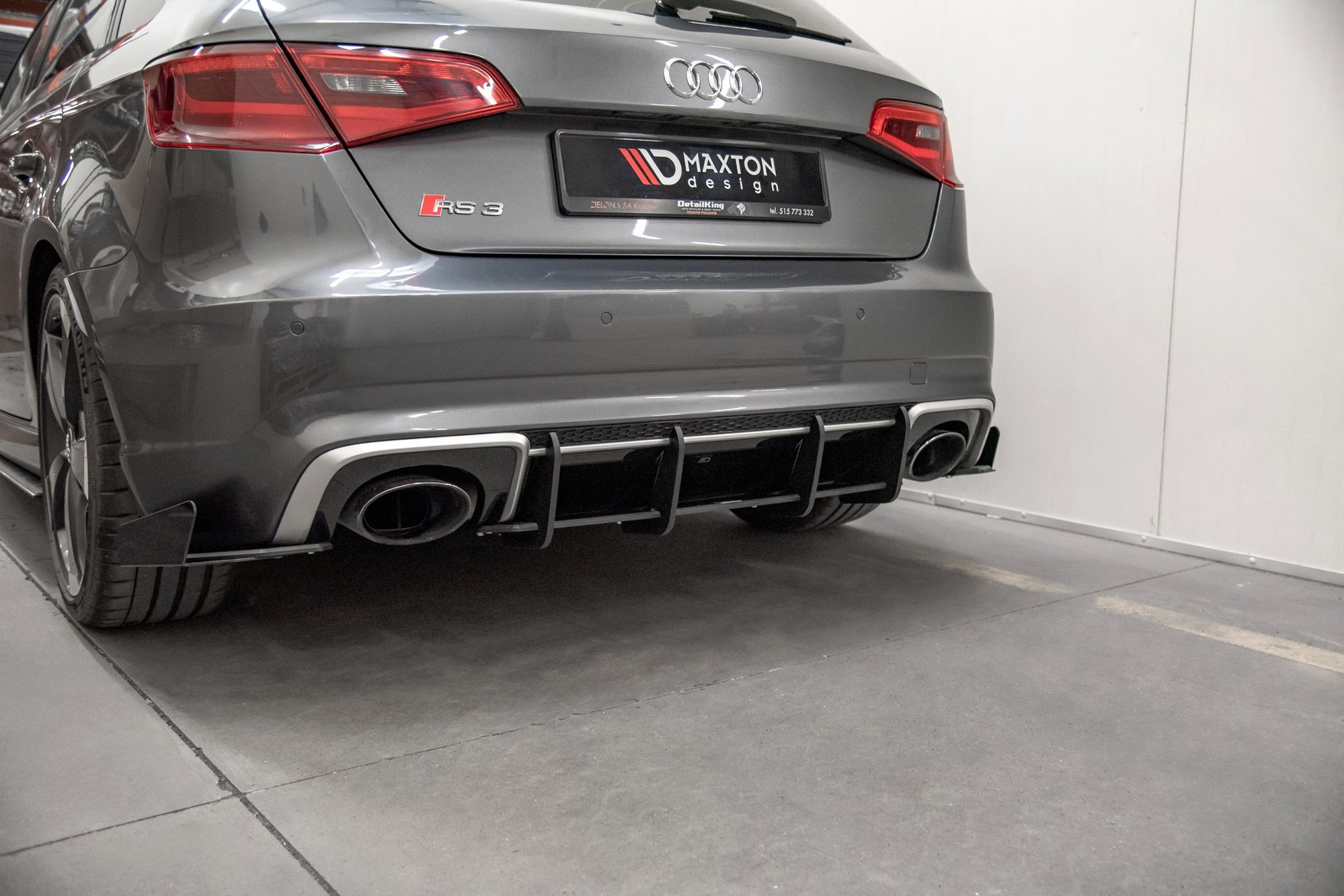 Street Pro Heckschürze Heck Ansatz Diffusor V.1 passend für Audi RS3 8V Sportback