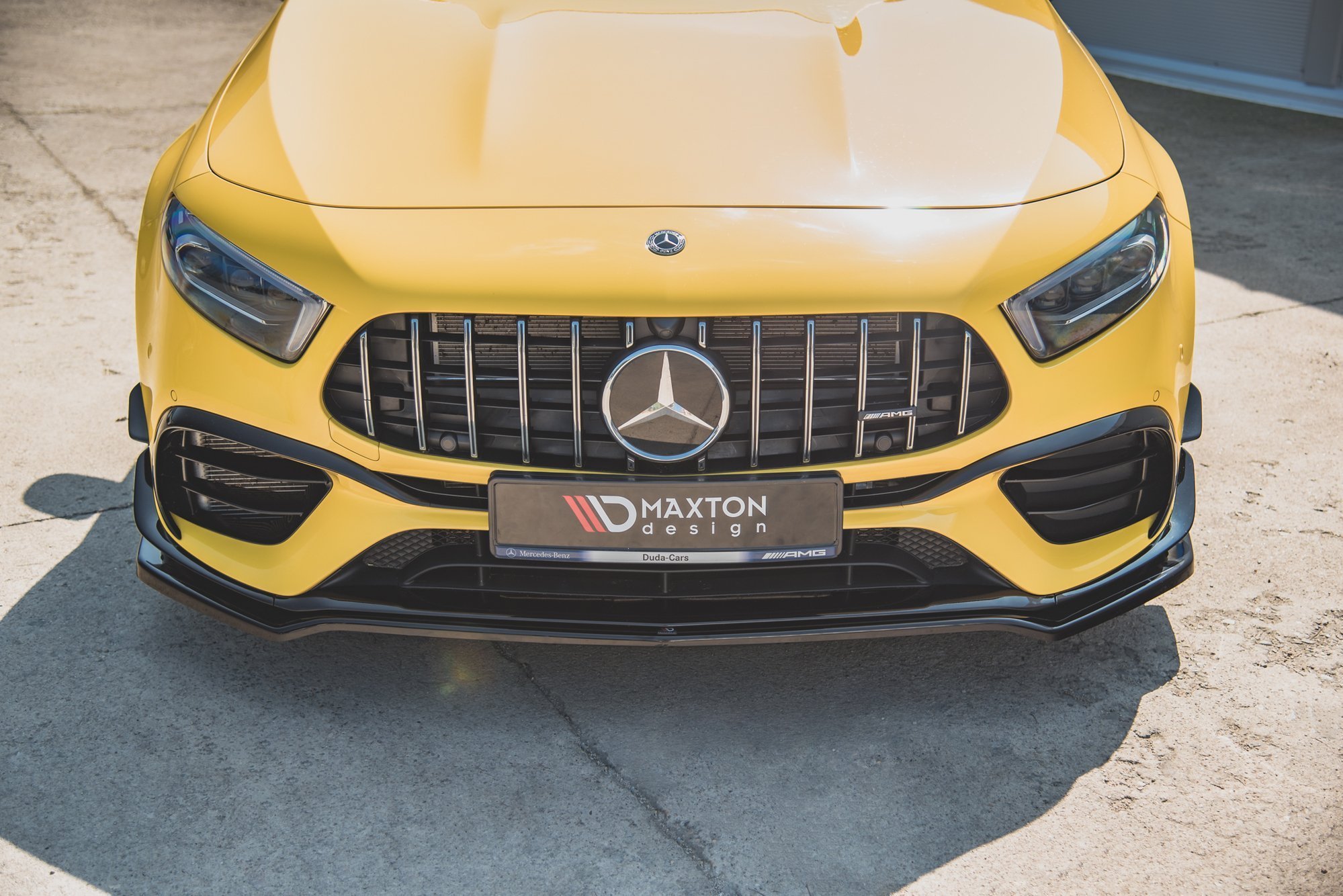 Street+ Spoilerlippe Front Ansatz V.1 passend für Mercedes-AMG A 45 S Aero Pack W177 schwarz Hochglanz