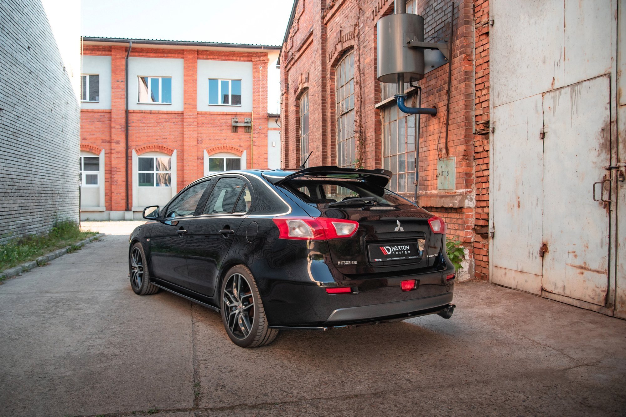 Heck Spoiler Aufsatz Abrisskante passend für Mitsubishi Lancer Sportback Mk8 schwarz matt