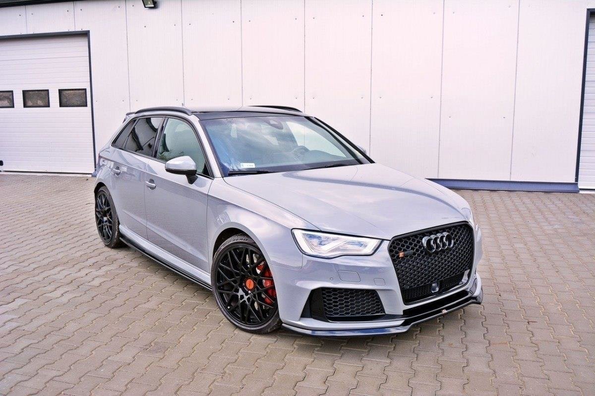 Street+ Spoilerlippe Front Ansatz V.1 passend für Audi RS3 8V Sportback schwarz Hochglanz