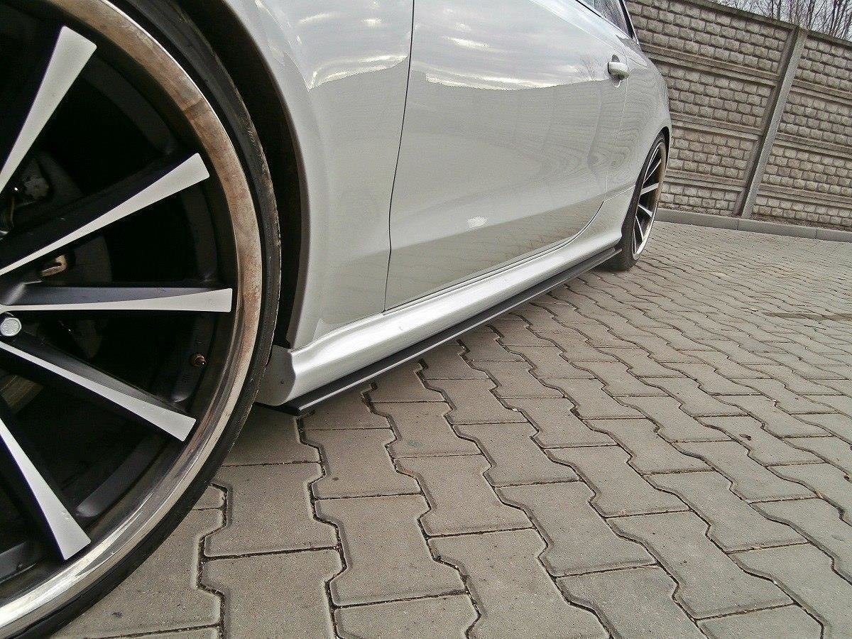 Street+ Seitenschweller Leisten passend für Audi RS5 8T / 8T FL schwarz Hochglanz