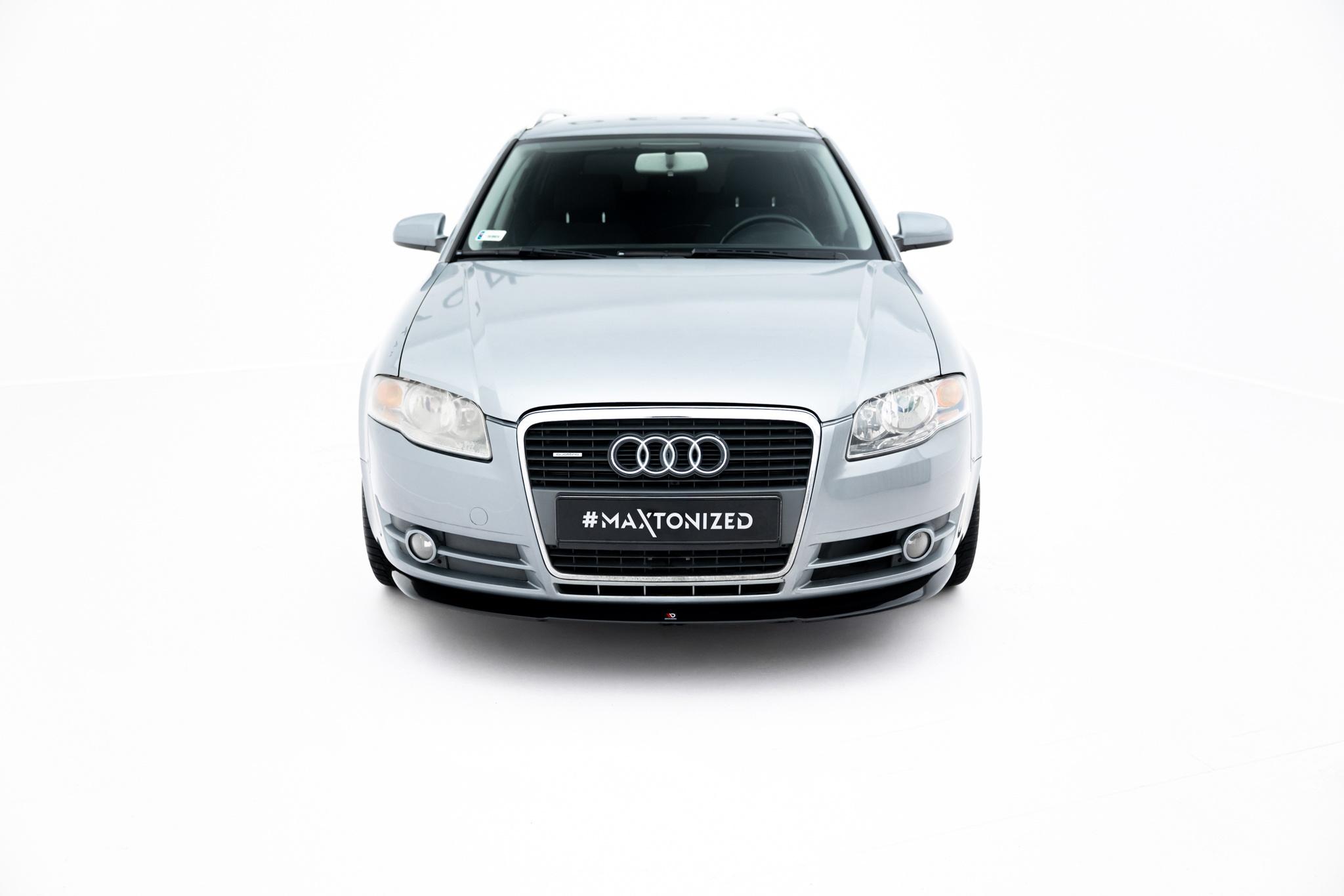 Street+ Spoilerlippe Front Ansatz V.2 passend für Audi A4 B7 schwarz Hochglanz