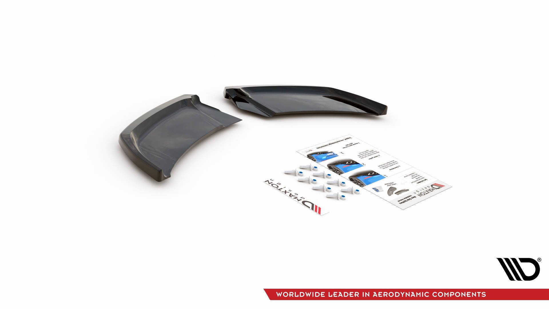 Heck Ansatz Flaps Diffusor für Audi A1 S-Line GB schwarz Hochglanz