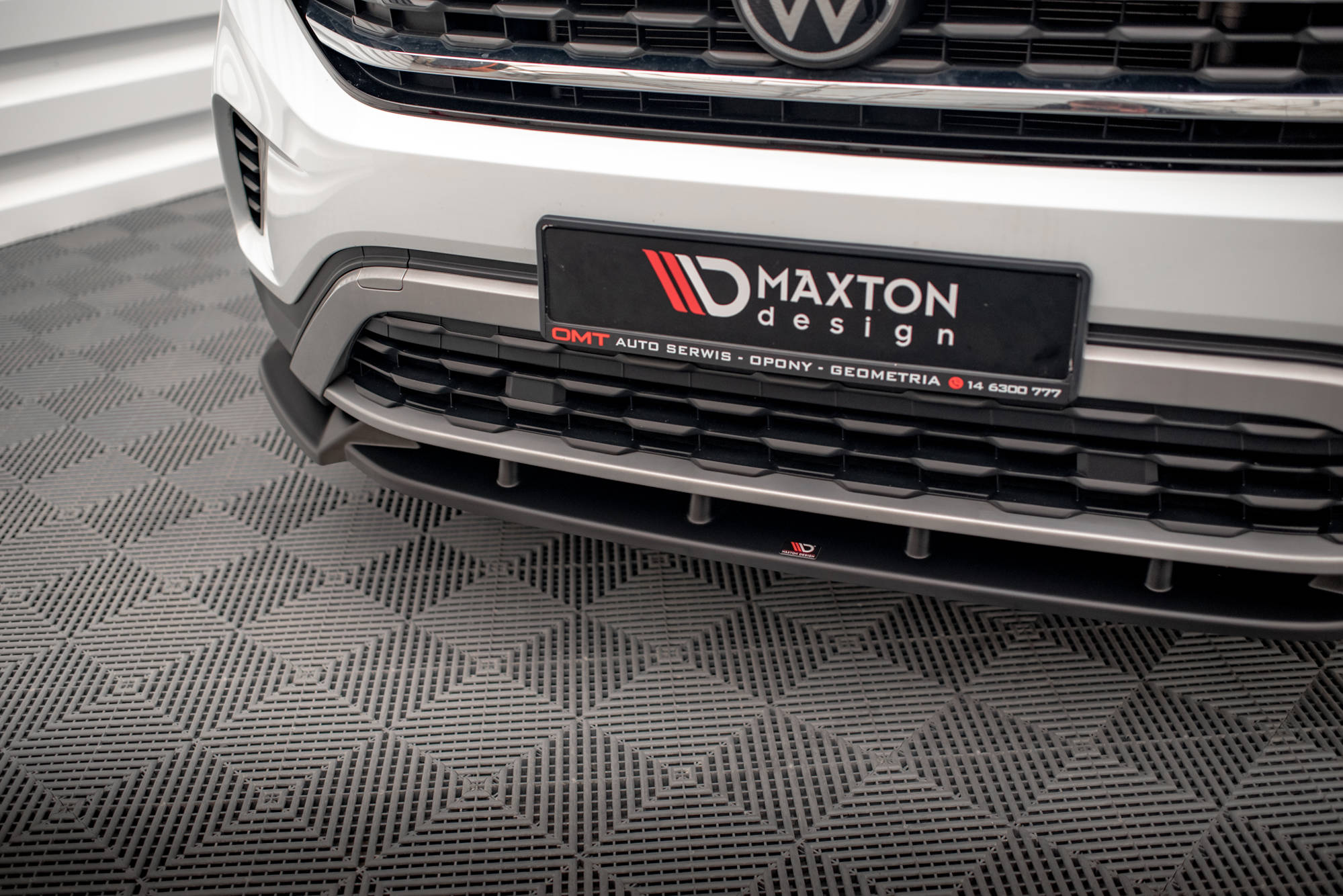 Street+ Spoilerlippe Front Ansatz V.1 passend für VW Atlas Cross Sport schwarz Hochglanz