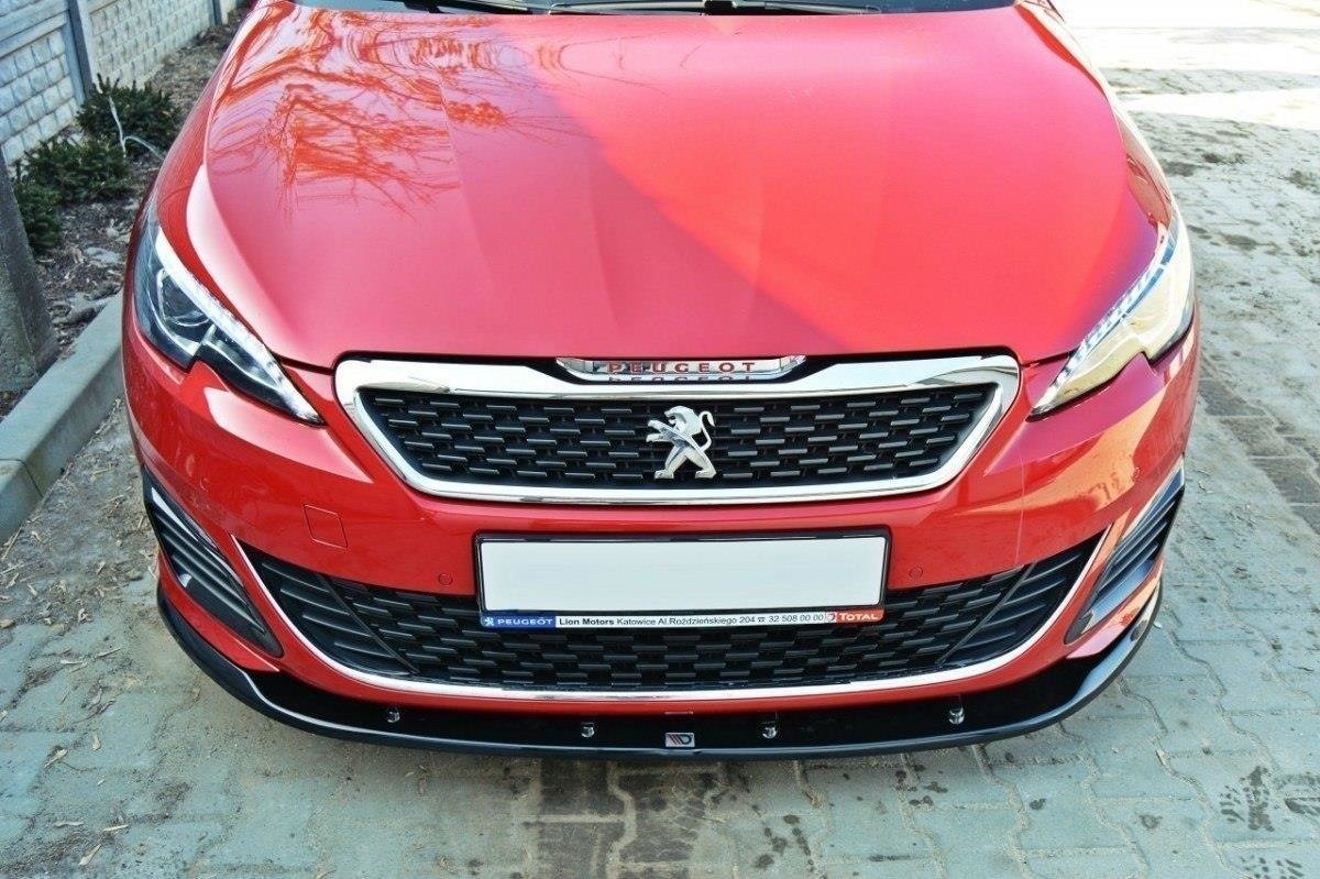 Street+ Spoilerlippe Front Ansatz V.2 passend für Peugeot 308 II GTI schwarz Hochglanz
