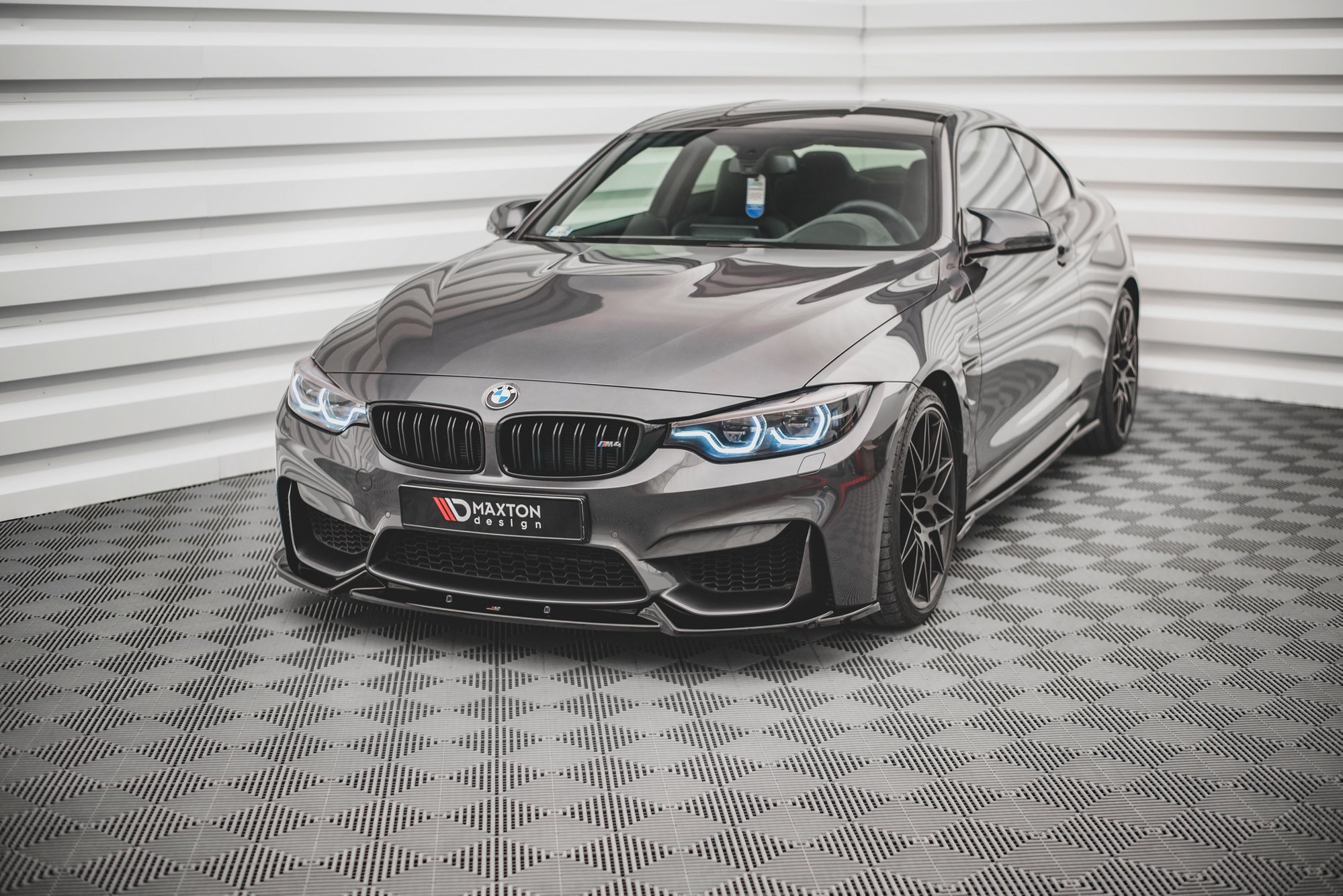 Street+ Spoilerlippe Front Ansatz passend für BMW M4 F82 schwarz Hochglanz