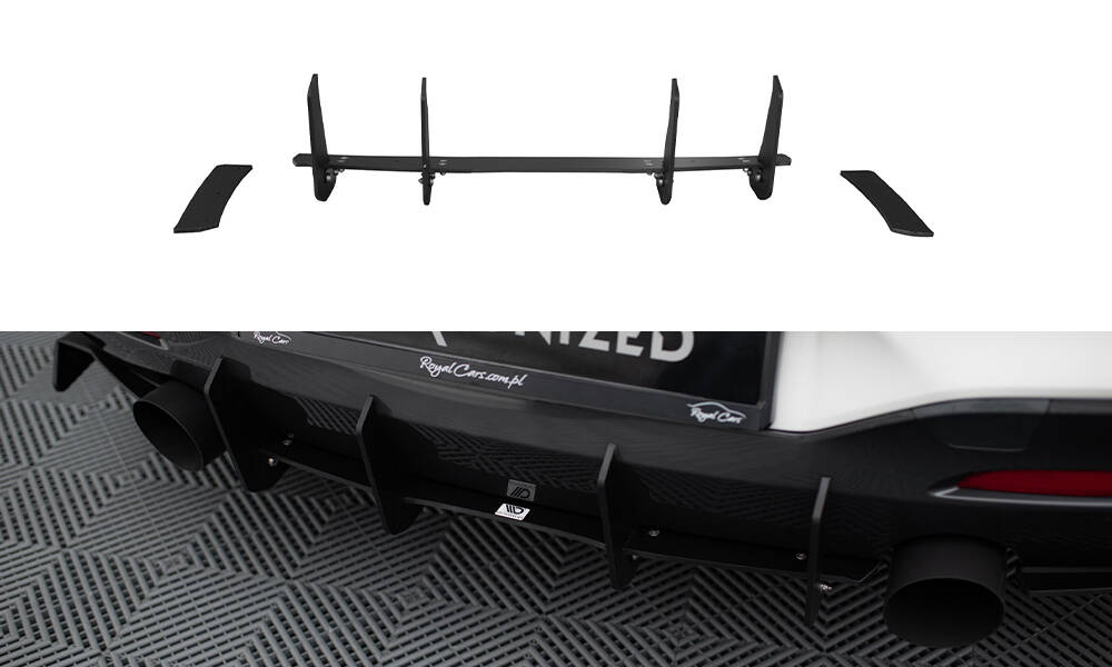 BMW 1er F20/F21 M-POWER FACELIFT - Diffusor Heck Ansatz für Heckschürze V.1 für