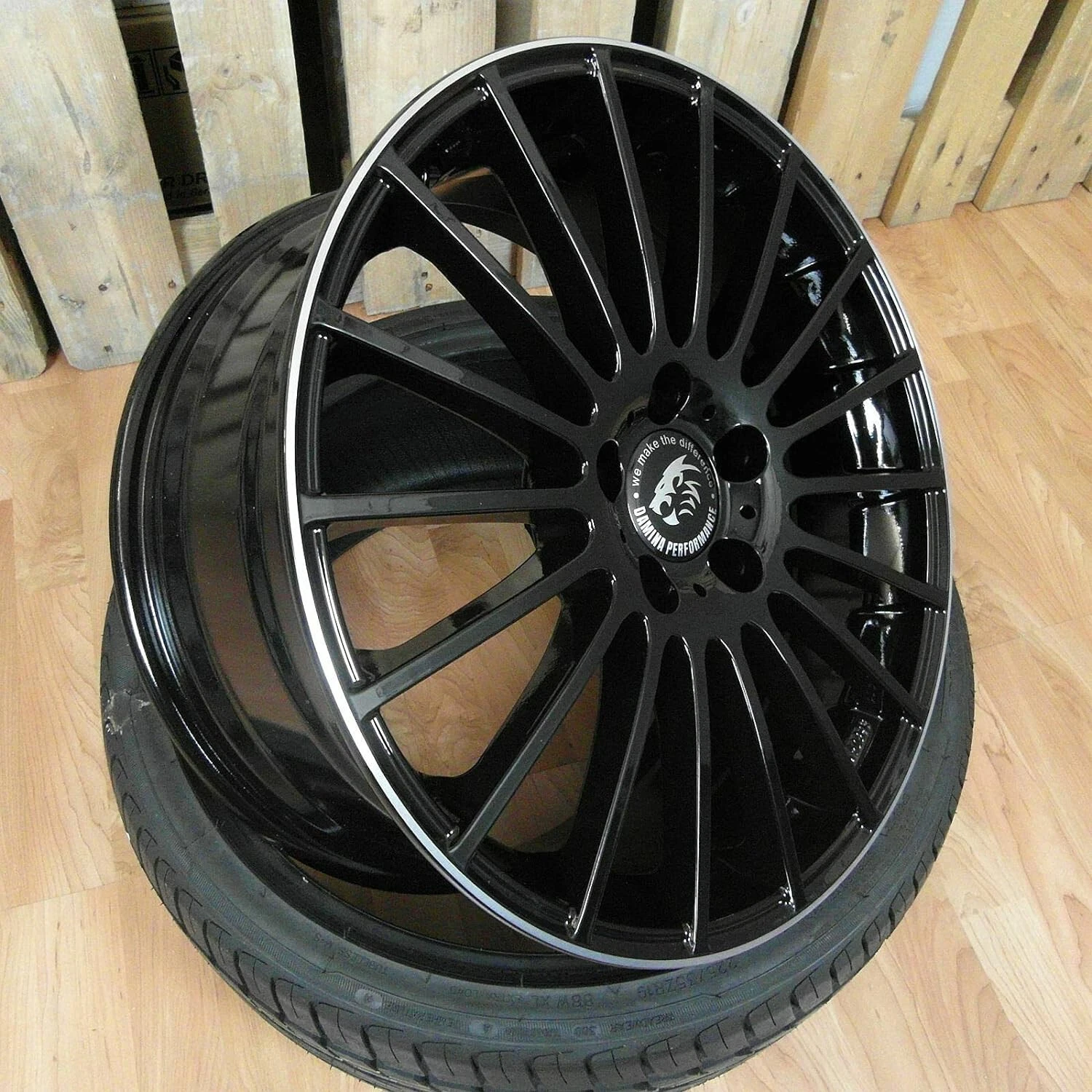 18 Zoll Damina DM07 Alu Felgen 5x112 Schwarz glanz für Mercedes W176 W177 A250