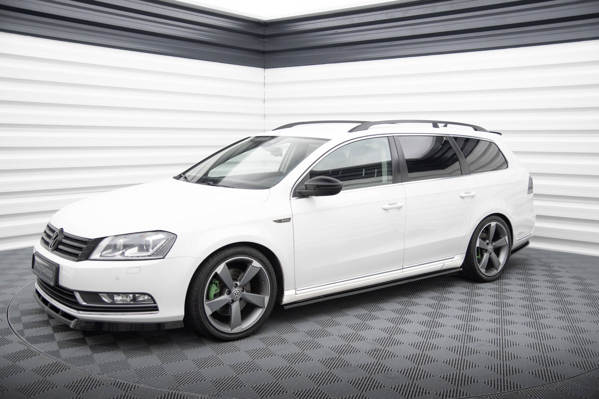 Street+ Seitenschweller Leisten passend für VW Passat B7 schwarz Hochglanz