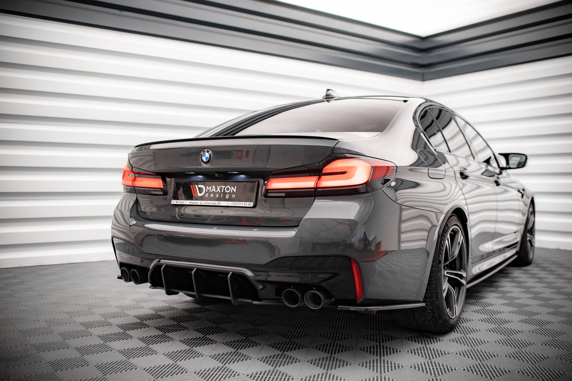 Street Pro Heckschürze Heck Ansatz Diffusor passend für BMW M5 F90