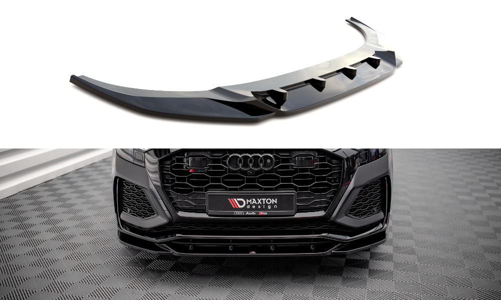 Street+ Spoilerlippe Front Ansatz V.2 passend für Audi RSQ8 Mk1 schwarz Hochglanz