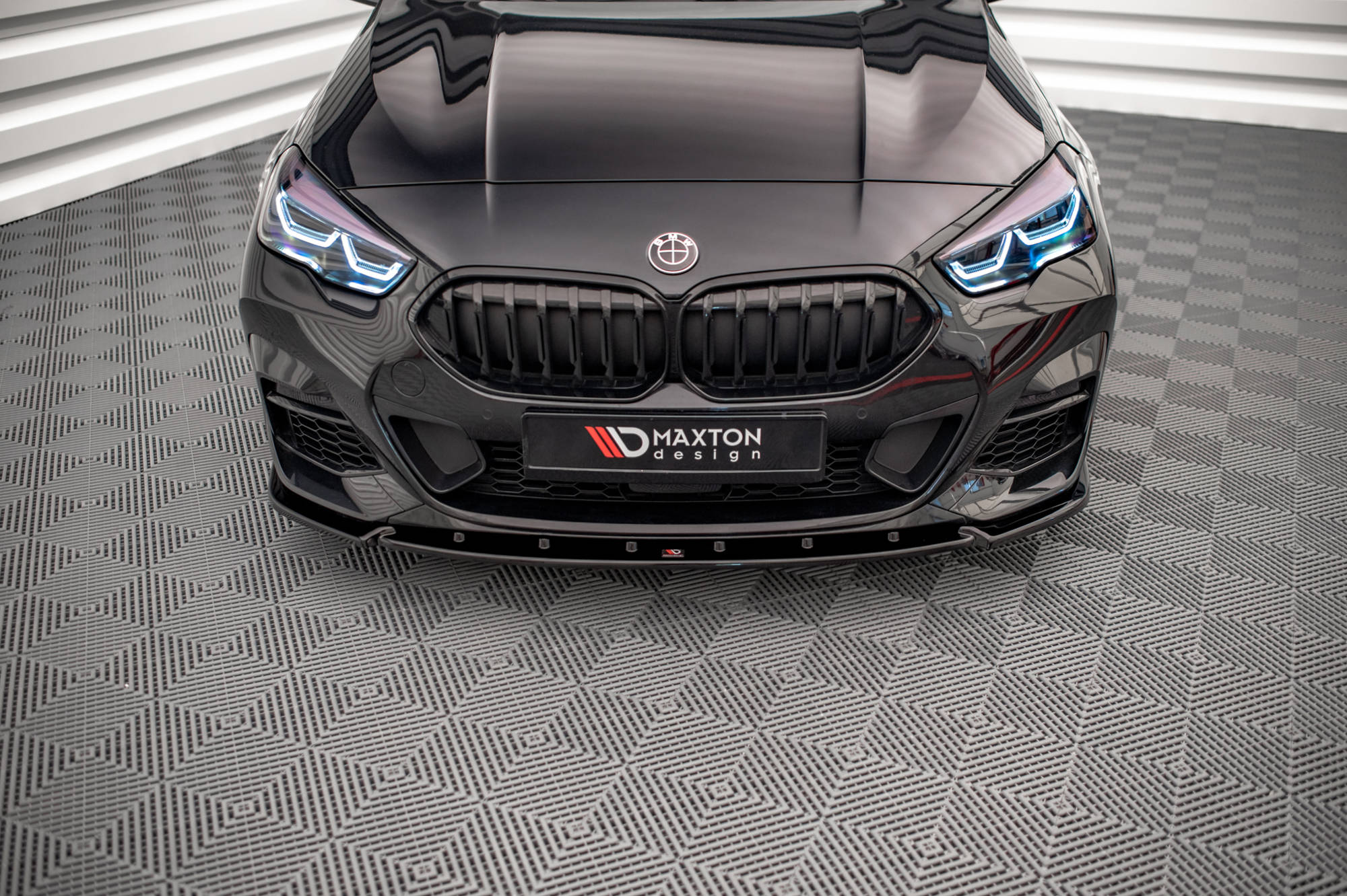 Street+ Spoilerlippe Front Ansatz V.2 passend für BMW 2 Gran Coupe M-Paket / M235i F44 schwarz Hochglanz