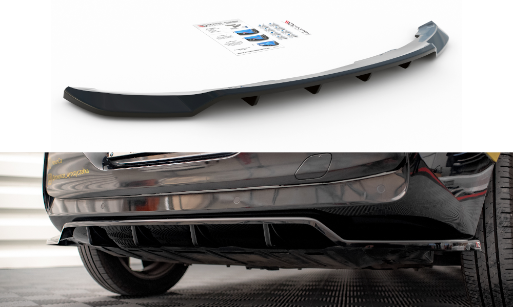 Street+ Mittlerer Diffusor RACE Heck Ansatz passend für BMW i3 S Mk1 FL schwarz Hochglanz