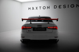 Carbon Heck Spoiler Heckflügel Standfuß Innen + LED passend für Audi A3 / A3 S-Line / S3 / RS3 Limousine 8V / 8V FL