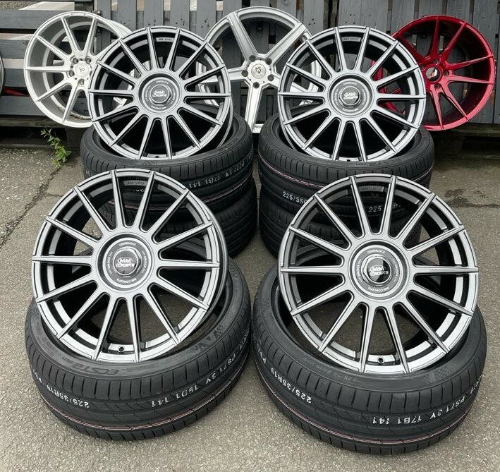 19 zoll MM04 Alu Felgen 5x112 Grau für Mercedes A B C E GLA GLK GLB V Klasse AMG