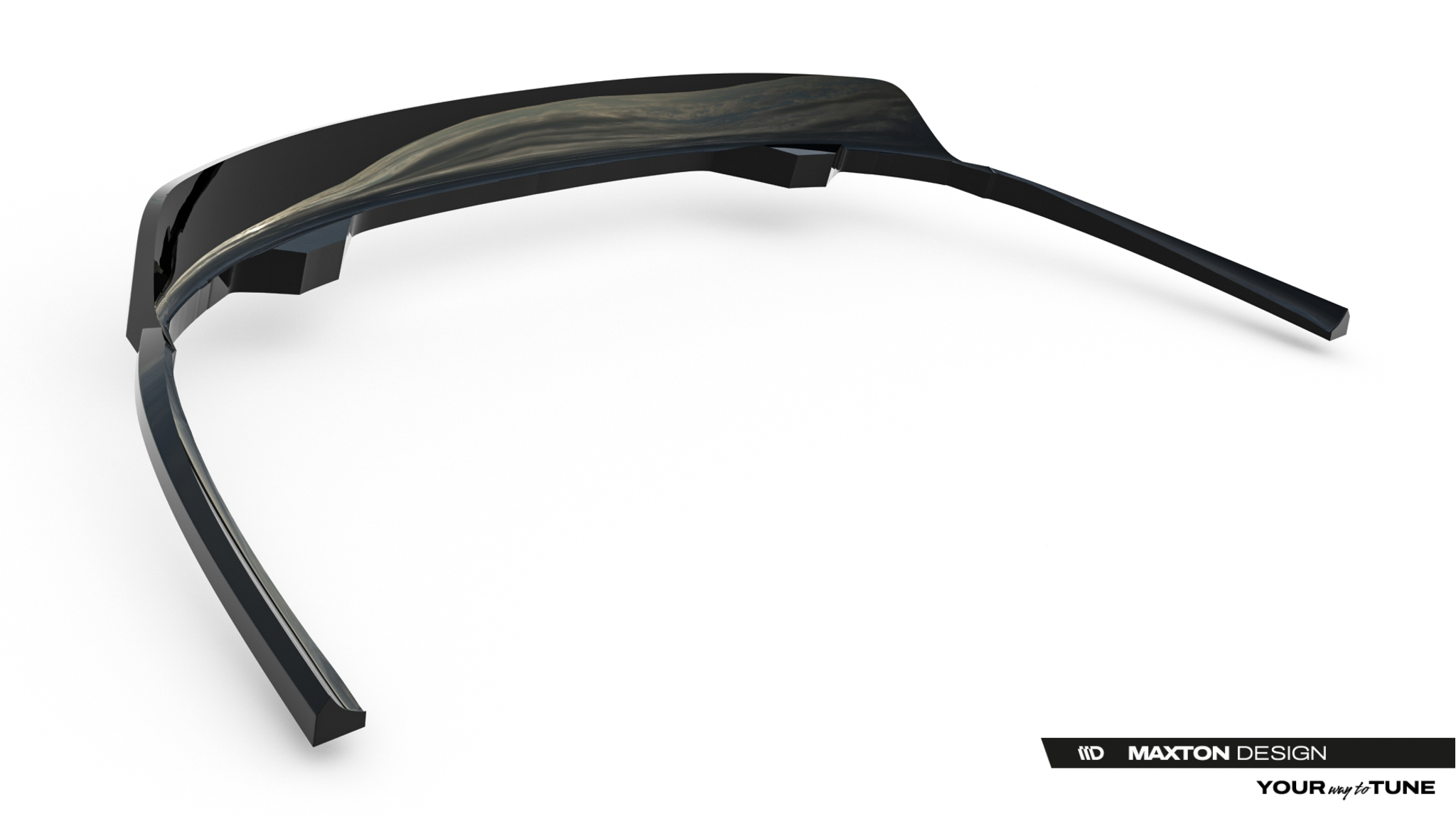 Street+ Mittlerer Diffusor RACE passend für Land Rover Discovery HSE Mk5 Facelift schwarz Hochglanz